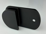 Fixed Bracket - 180 Degree Glass to Wall Round Shape - Matt Black